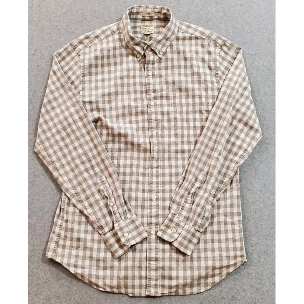 J.CREW Men's‎ Slim Stretch Long Sleeve Casual Shirt, Plaid, Size M